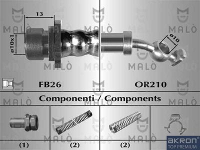 80986 AKRON-MALÒ Тормозной шланг