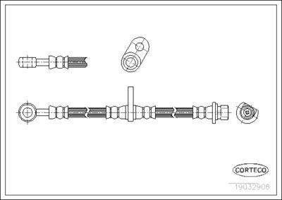 19032906 CORTECO Тормозной шланг