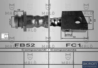 80272 AKRON-MALÒ Тормозной шланг