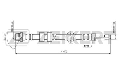 BS9055 ZEKKERT Тормозной шланг