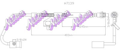 H7139 KAWE Тормозной шланг