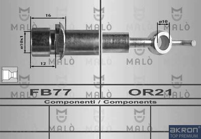 80365 AKRON-MALÒ Тормозной шланг