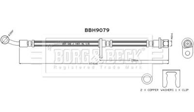 BBH9079 BORG & BECK Тормозной шланг