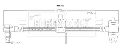 BBH6997 BORG & BECK Тормозной шланг