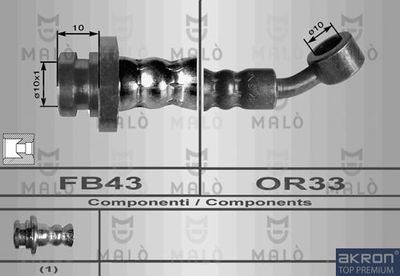 80057 AKRON-MALÒ Тормозной шланг