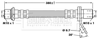 BBH6752 BORG & BECK Тормозной шланг