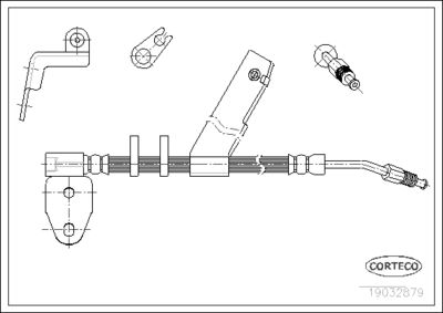19032879 CORTECO Тормозной шланг