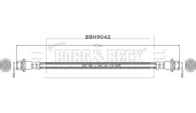 BBH9042 BORG & BECK Тормозной шланг