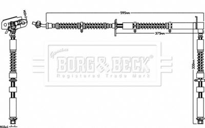 BBH7532 BORG & BECK Тормозной шланг