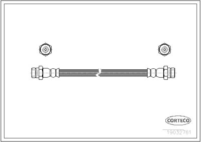 19032761 CORTECO Тормозной шланг