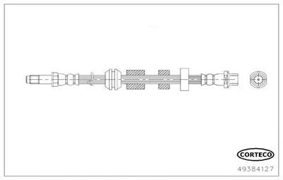 49384127 CORTECO Тормозной шланг