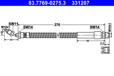 83776902753 ATE Тормозной шланг