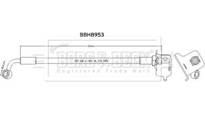 BBH8953 BORG & BECK Тормозной шланг