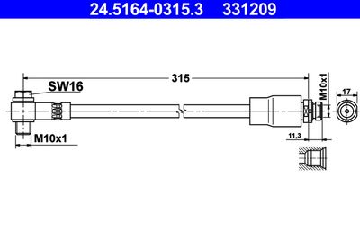 24516403153 ATE Тормозной шланг