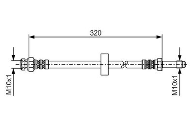 1987476317 BOSCH Тормозной шланг