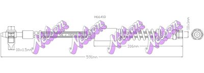 H6641Q KAWE Тормозной шланг