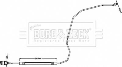 BBH8466 BORG & BECK Тормозной шланг