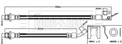 BBH8035 BORG & BECK Тормозной шланг