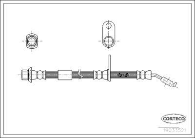 19033521 CORTECO Тормозной шланг