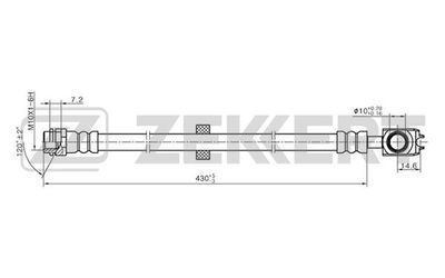 BS9238 ZEKKERT Тормозной шланг