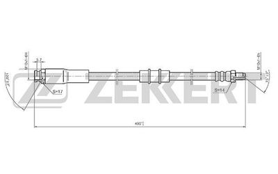 BS9387 ZEKKERT Тормозной шланг