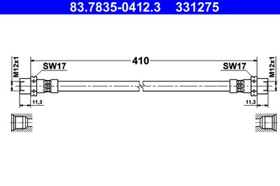 83783504123 ATE Тормозной шланг