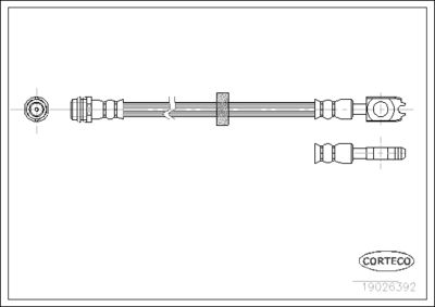19026392 CORTECO Тормозной шланг