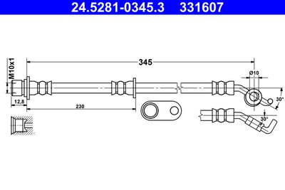 24528103453 ATE Тормозной шланг