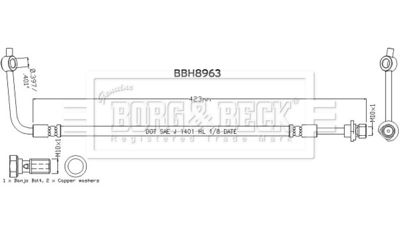 BBH8963 BORG & BECK Тормозной шланг