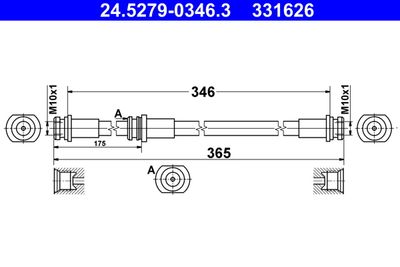 24527903463 ATE Тормозной шланг