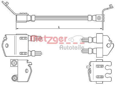 4112547 METZGER Тормозной шланг