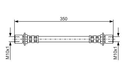 1987476552 BOSCH Тормозной шланг