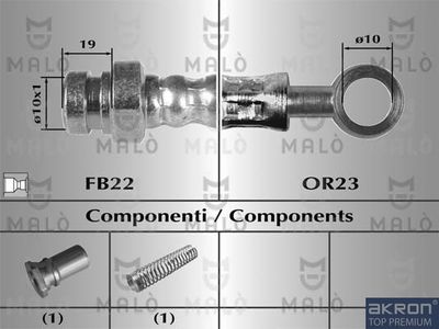 80568 AKRON-MALÒ Тормозной шланг