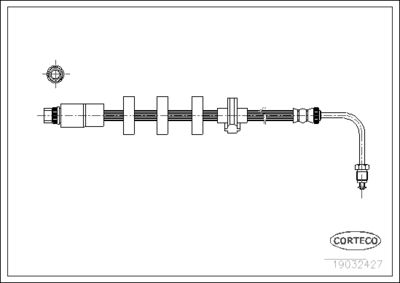 19032427 CORTECO Тормозной шланг