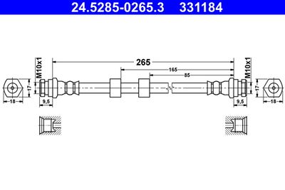 24528502653 ATE Тормозной шланг