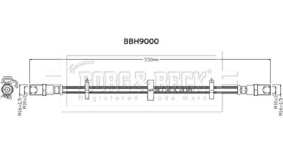 BBH9000 BORG & BECK Тормозной шланг