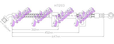 H7203 KAWE Тормозной шланг