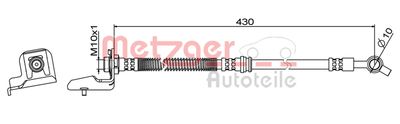 4111866 METZGER Тормозной шланг