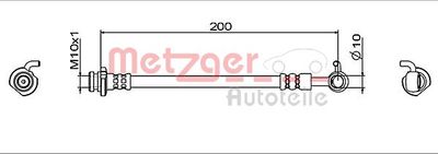 4112006 METZGER Тормозной шланг