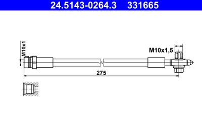 24514302643 ATE Тормозной шланг