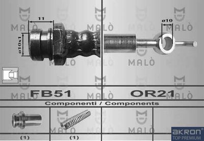 80391 AKRON-MALÒ Тормозной шланг