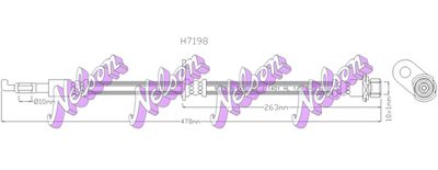 H7198 KAWE Тормозной шланг