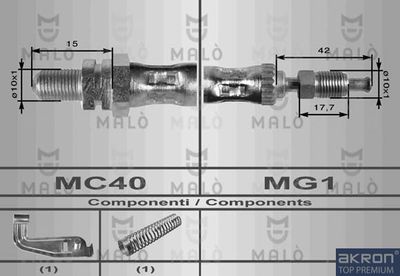 8687 AKRON-MALÒ Тормозной шланг