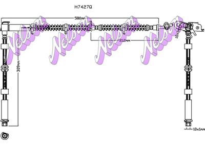 H7427Q KAWE Тормозной шланг