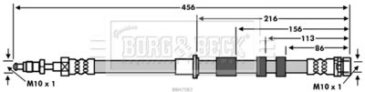 BBH7583 BORG & BECK Тормозной шланг