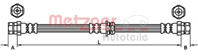 4110435 METZGER Тормозной шланг