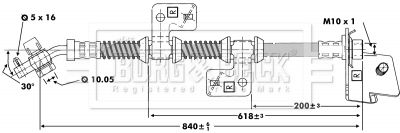 BBH6670 BORG & BECK Тормозной шланг