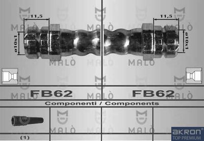 80161 AKRON-MALÒ Тормозной шланг