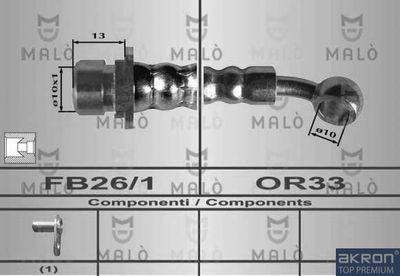 80469 AKRON-MALÒ Тормозной шланг