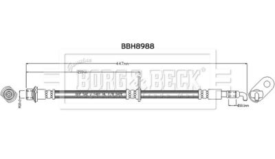 BBH8988 BORG & BECK Тормозной шланг
